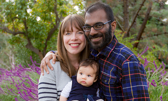 Dr Kalanithi with his wife and child