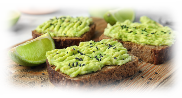 Toast with healthy green spread